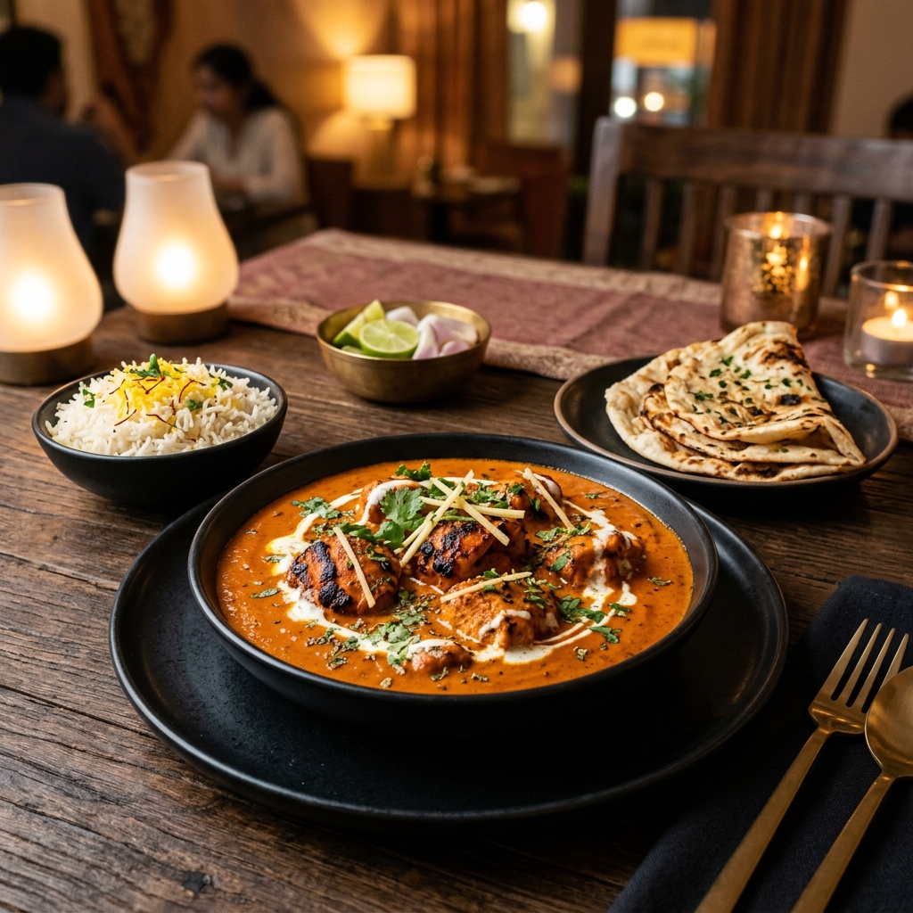 Chef Plating Authentic Indian Curry